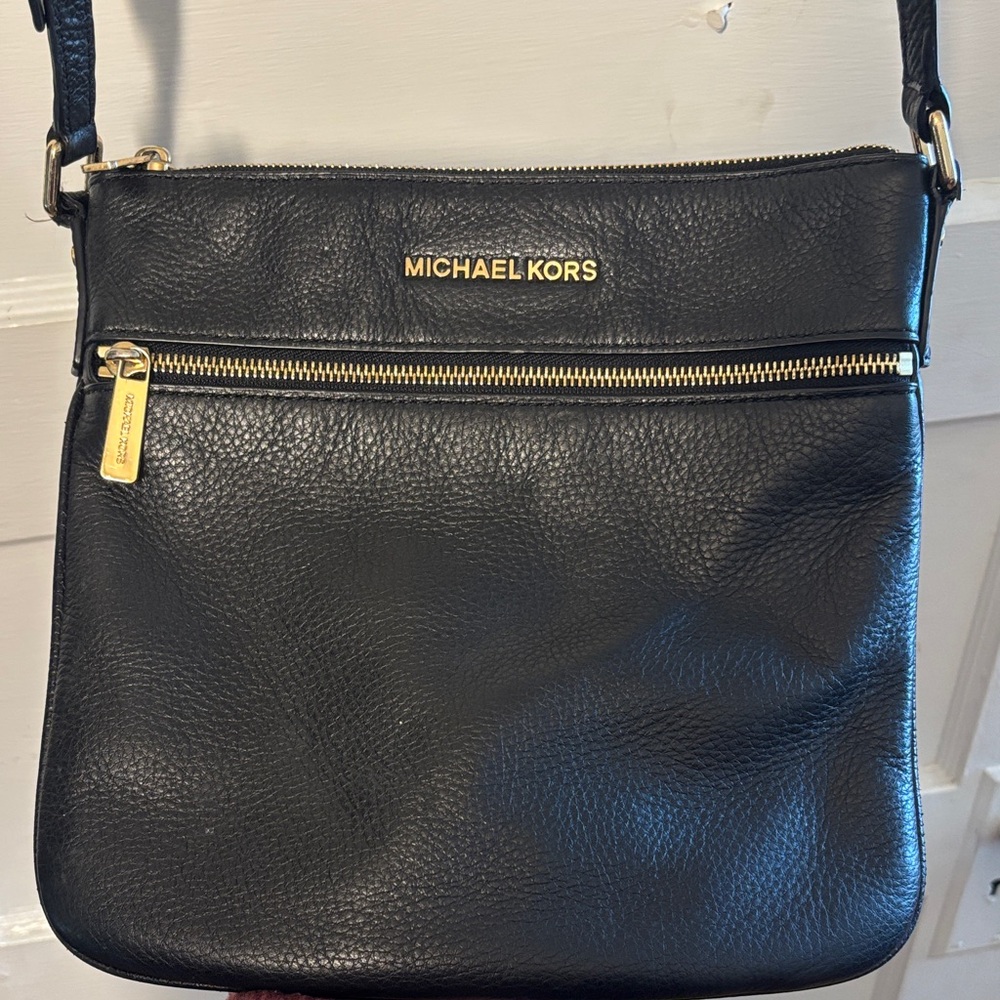 Michael Kors Black Leather Crossbody Bag